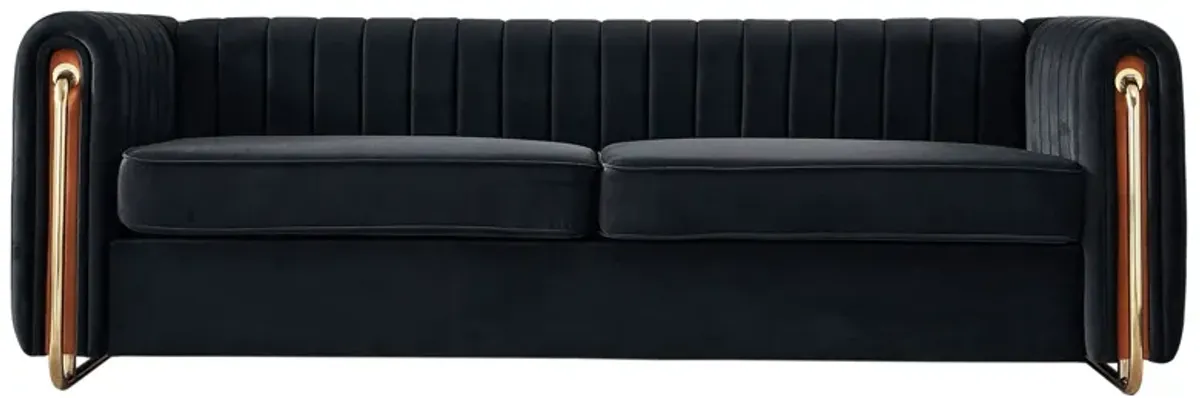 Contemporary Velvet Sofa Couch For Living Room