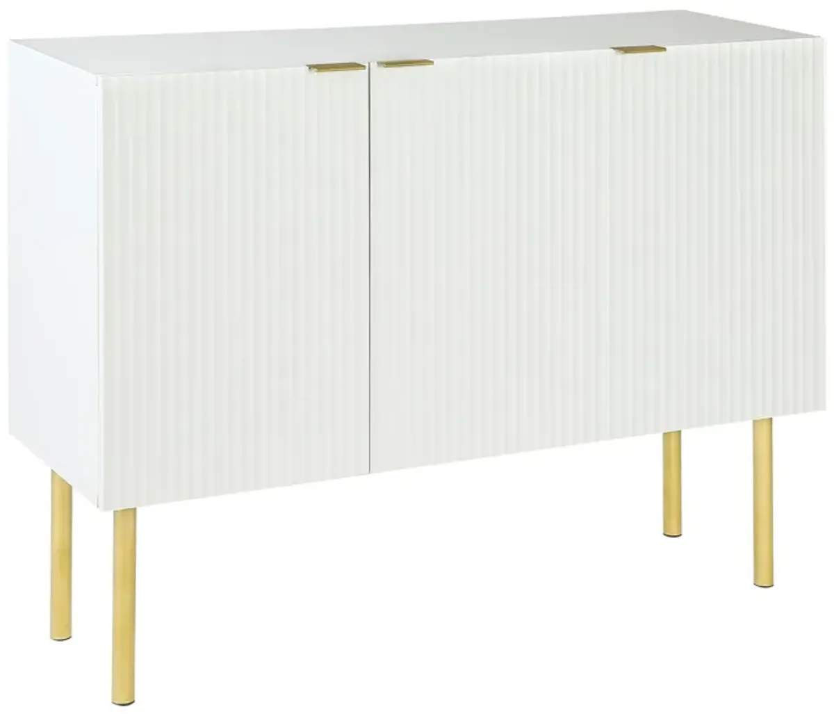 Modern Simple & Luxury Style Sideboard Particle Board & Board Cabinet With Gold Metal Legs & Handles, Adjustable Shelves For Living Room, Dining Room