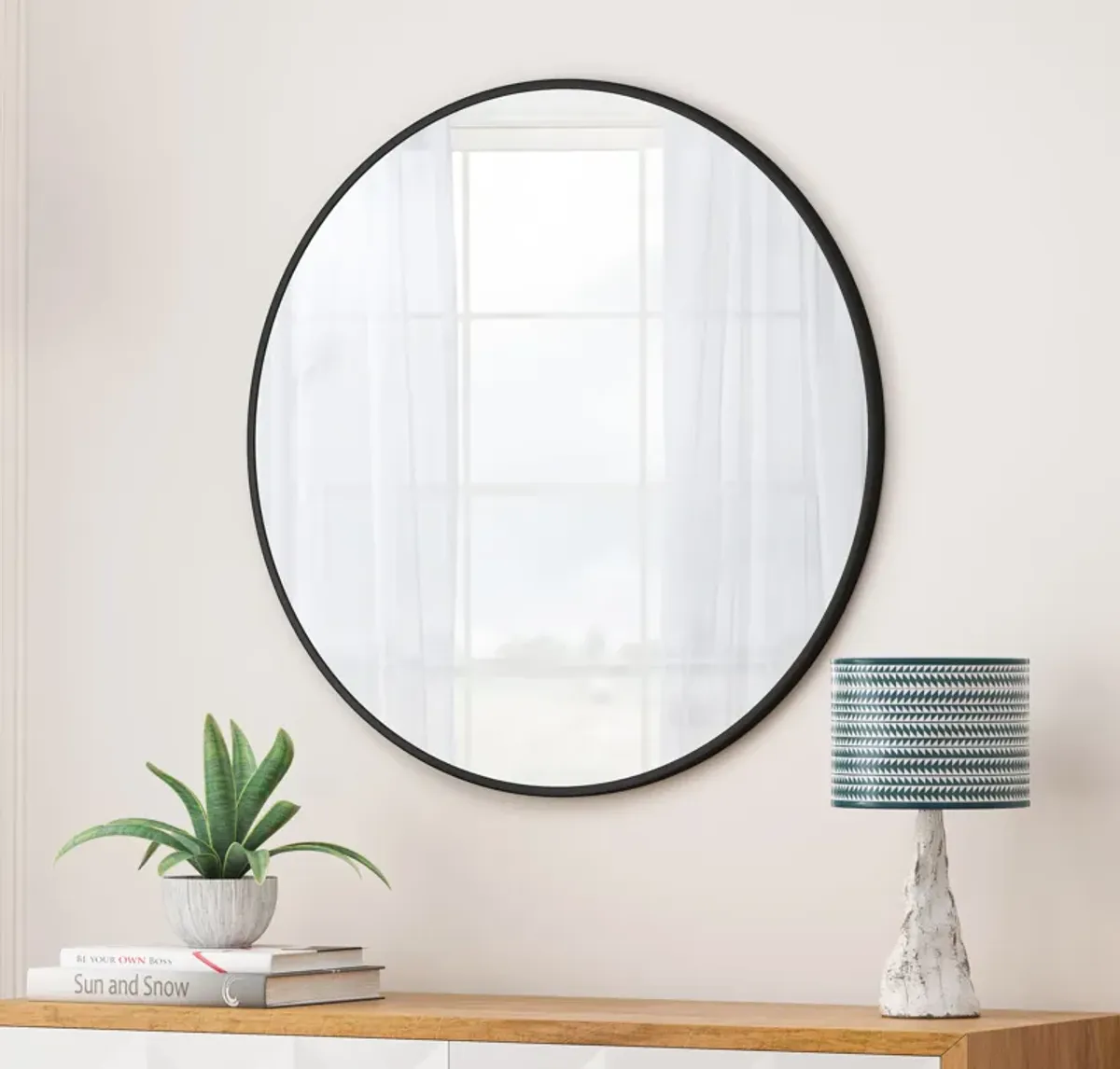 Wall Circular Mirror Metal Framed Mirror Round Vanity Mirror Dressing Mirror, For Bathroom, Living Room, Bedroom Wall Decor