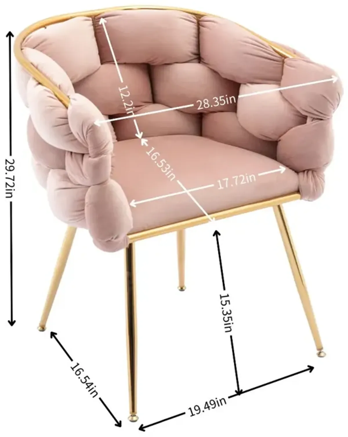 Luxury Modern Simple Leisure Velvet Single Sofa Chair Bedroom Lazy Person Household Dresser Stool Manicure Table Back Chair