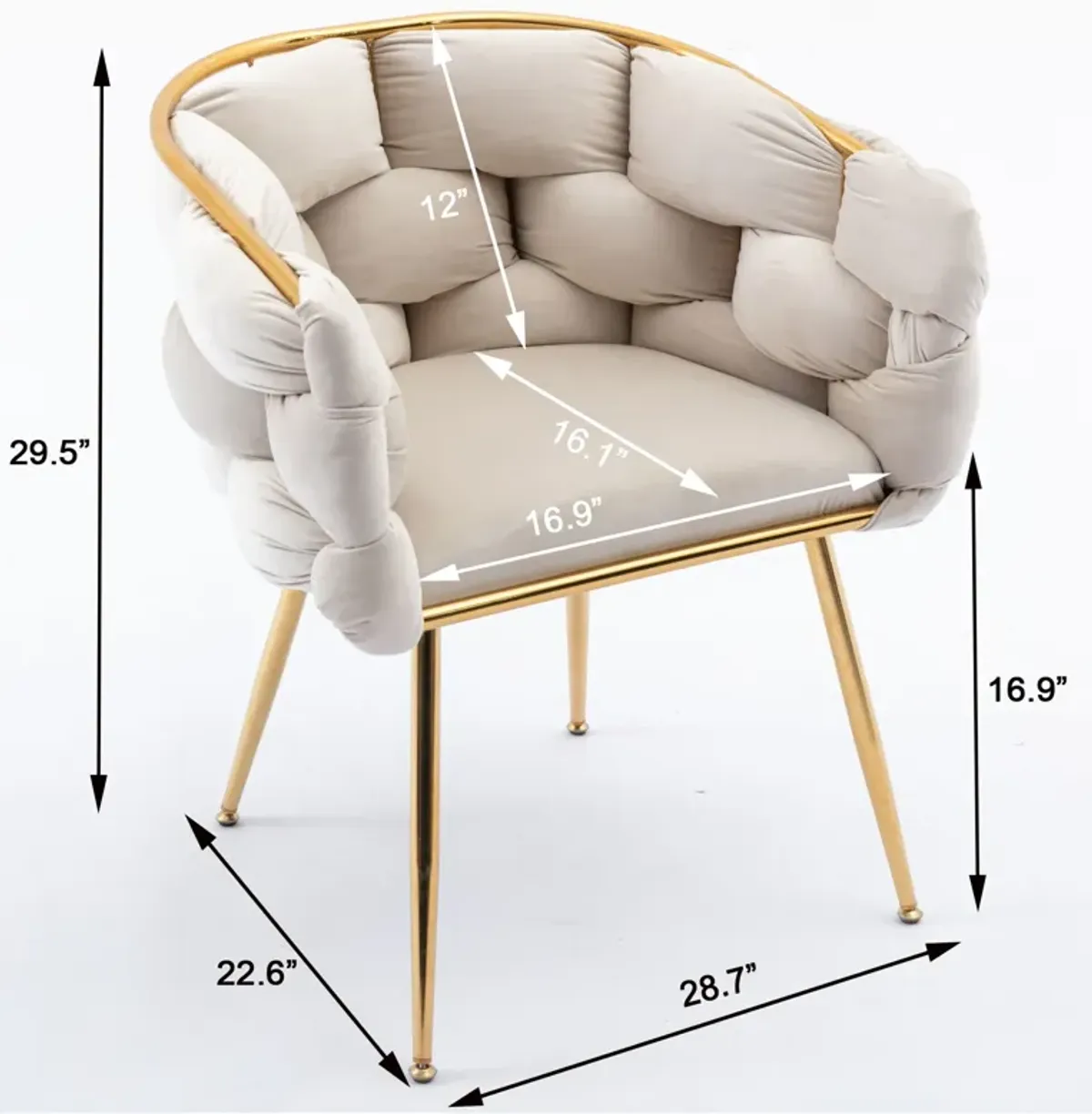 Luxury Modern Simple Leisure Velvet Single Sofa Chair Bedroom Lazy Person Household Dresser Stool Manicure Table Back Chair