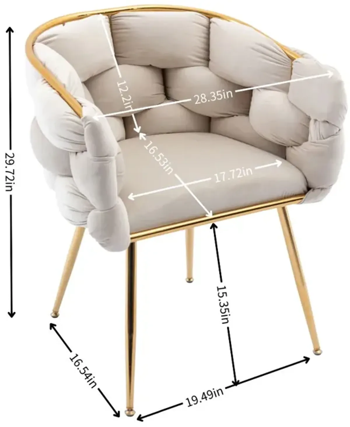 Luxury Modern Simple Leisure Velvet Single Sofa Chair Bedroom Lazy Person Household Dresser Stool Manicure Table Back Chair