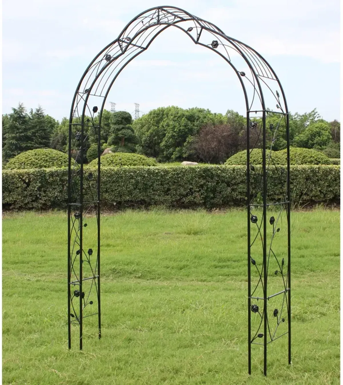 Metal Garden Arch Assemble Freely With 8 Styles Garden Arbor Trellis Climbing Plants Support Rose Arch