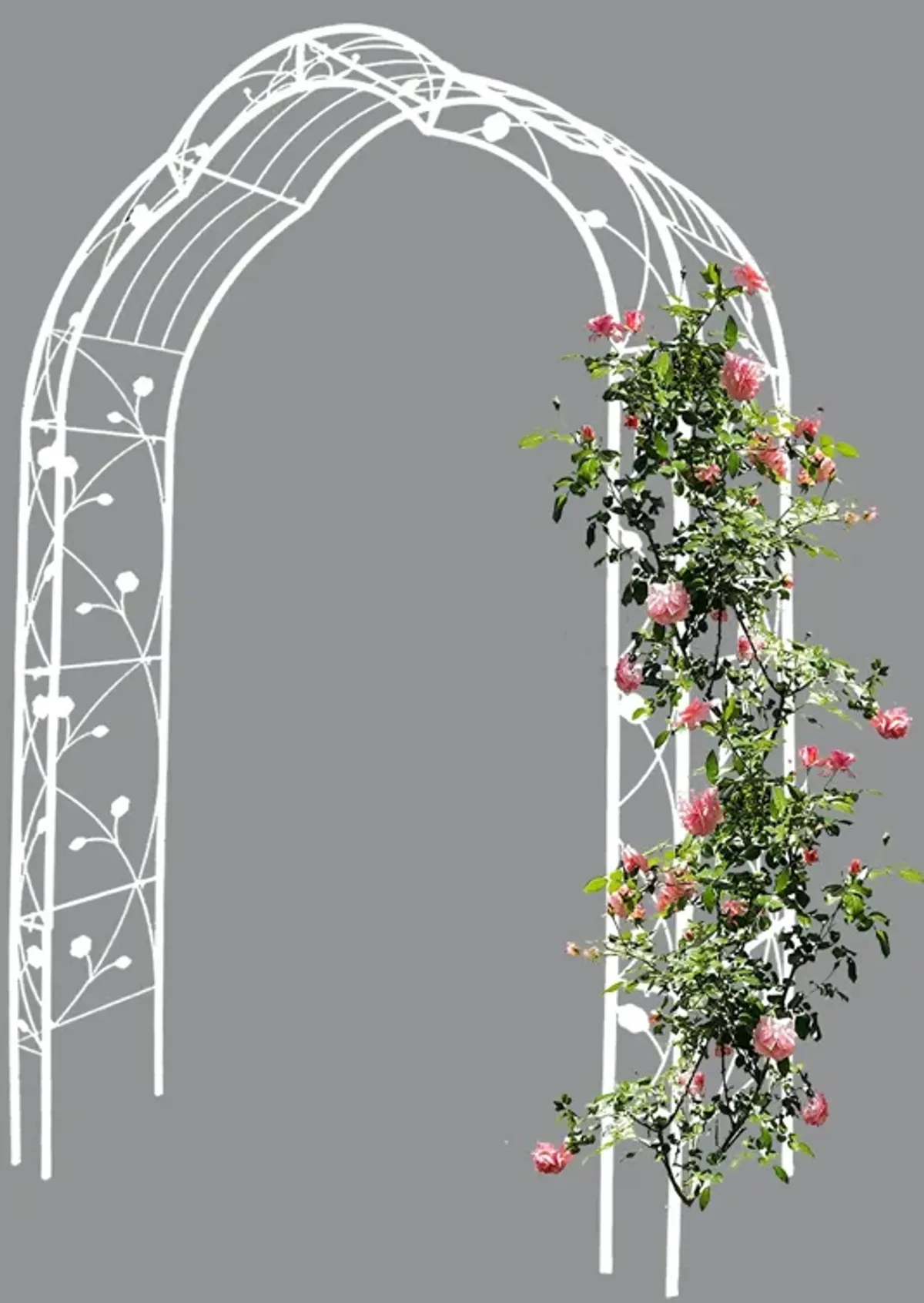 Metal Garden Arch Assemble Freely With 8 Styles Garden Arbor Trellis Climbing Plants Support Rose Arch