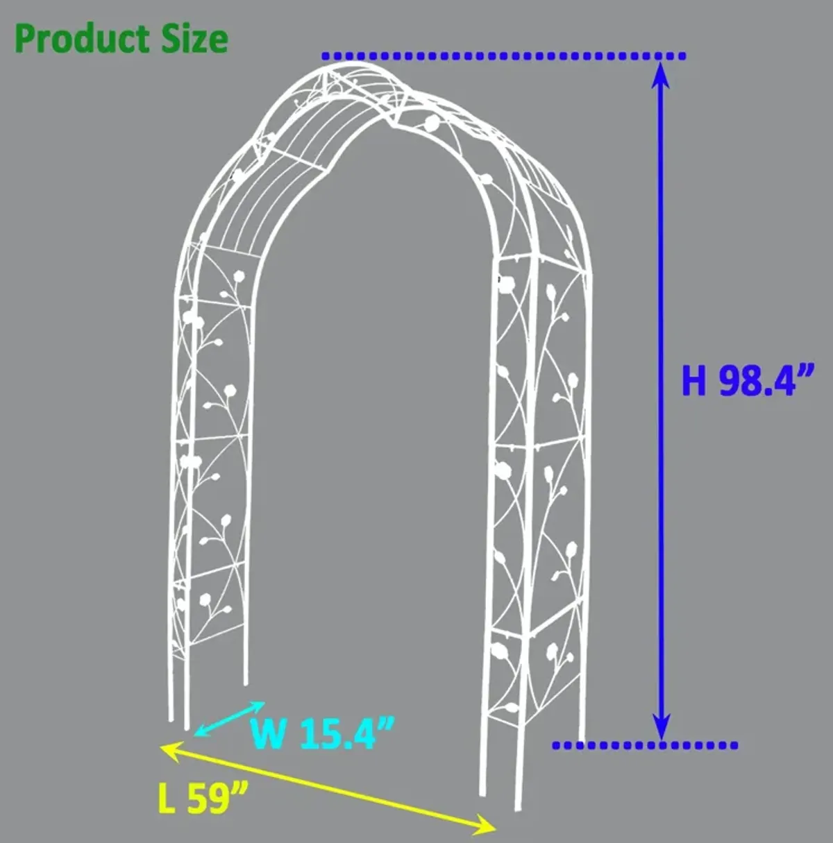 Metal Garden Arch Assemble Freely With 8 Styles Garden Arbor Trellis Climbing Plants Support Rose Arch