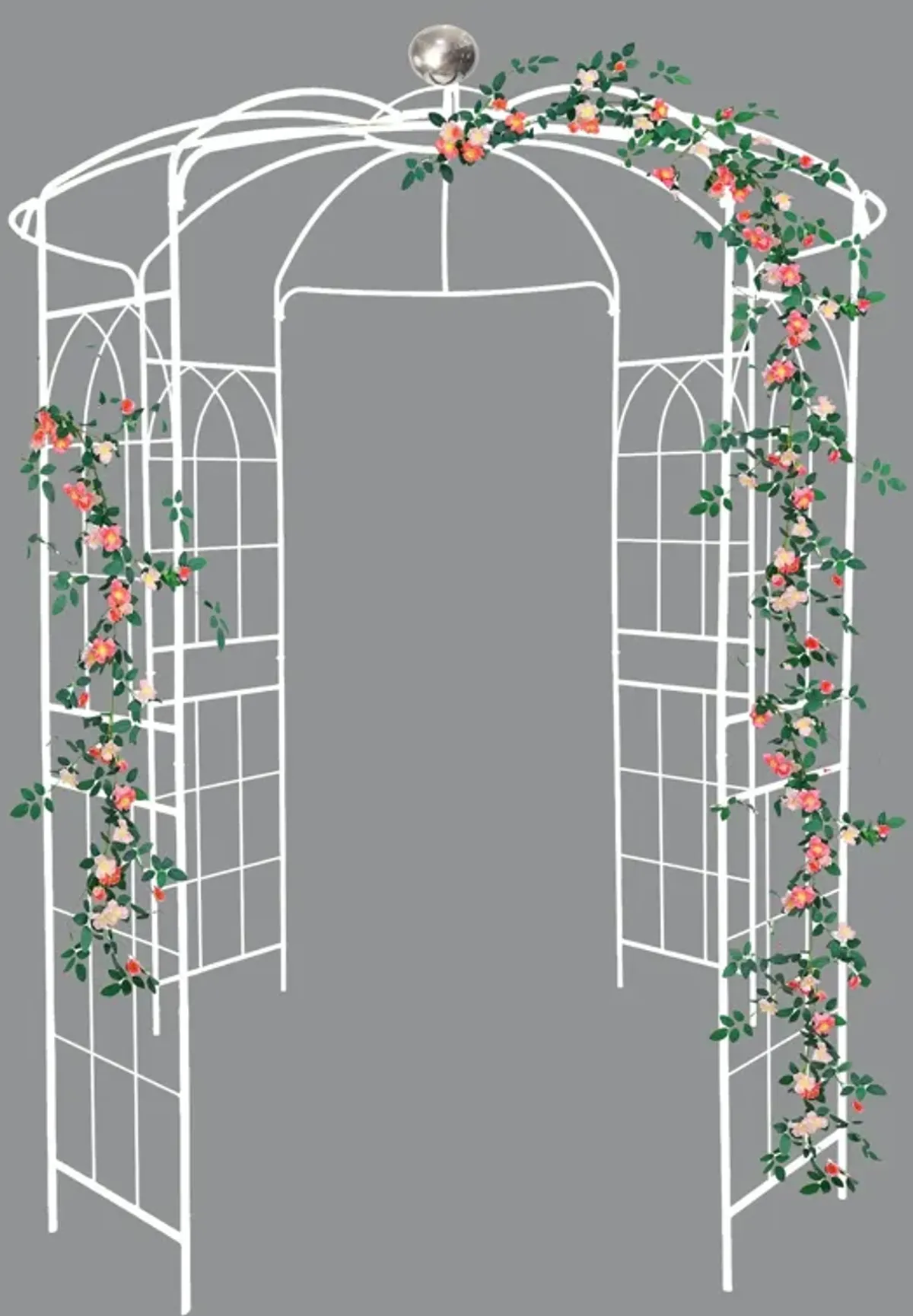 Metal Garden Arch Iron Garden Arbors Gazebo Dia High Birdcage Shape Pergola Pavilion For Wedding Ceremony