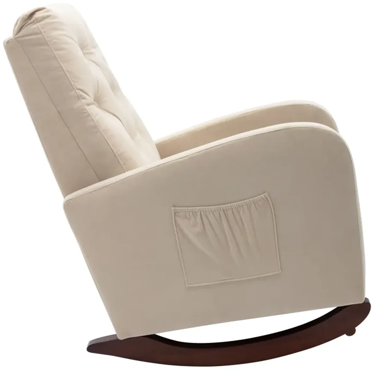 Baby Room High Back Rocking Chair Nursery Chair, Comfortable Rocker Padded Seat, Modern High Back Armchair