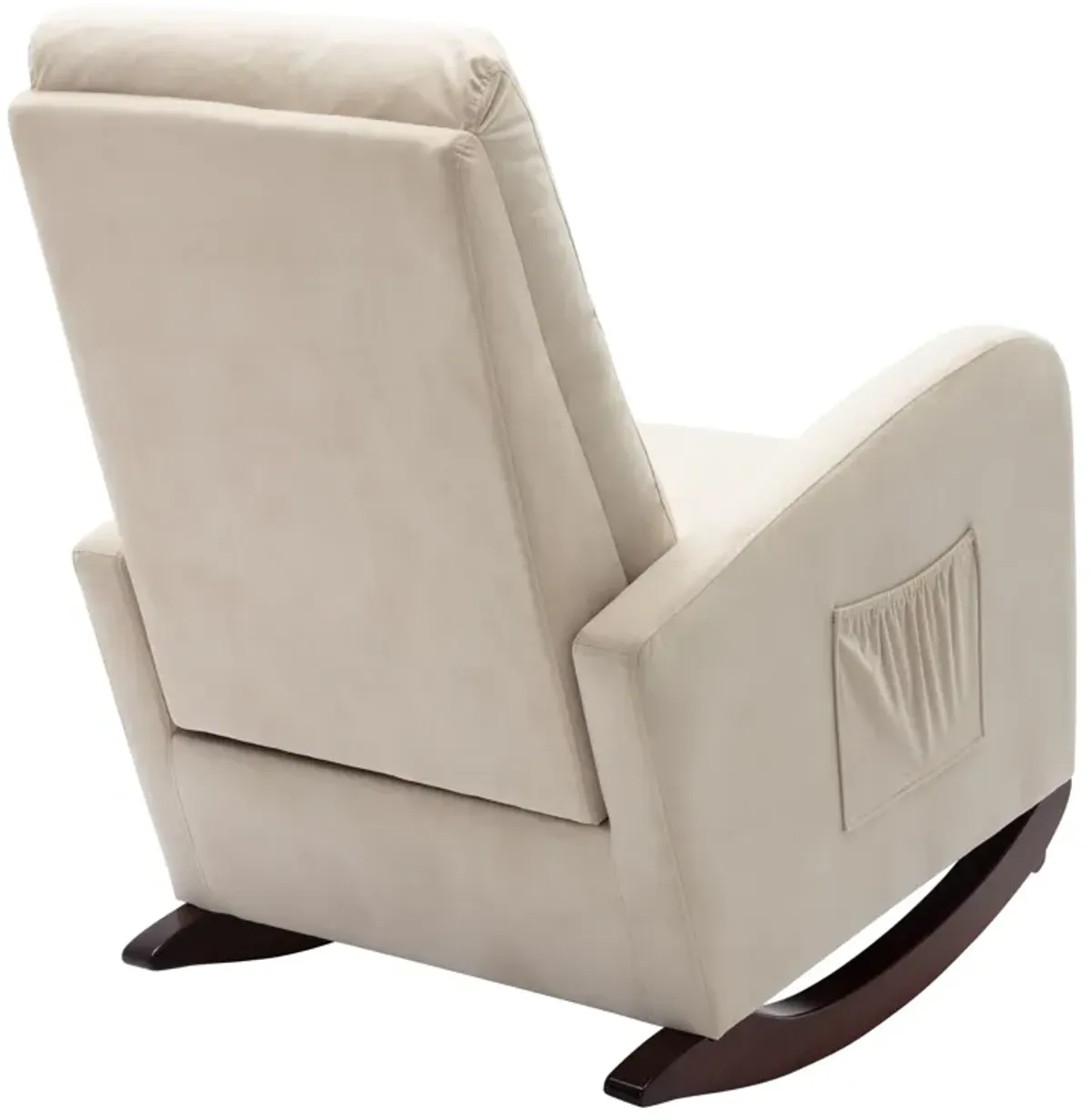 Baby Room High Back Rocking Chair Nursery Chair, Comfortable Rocker Padded Seat, Modern High Back Armchair