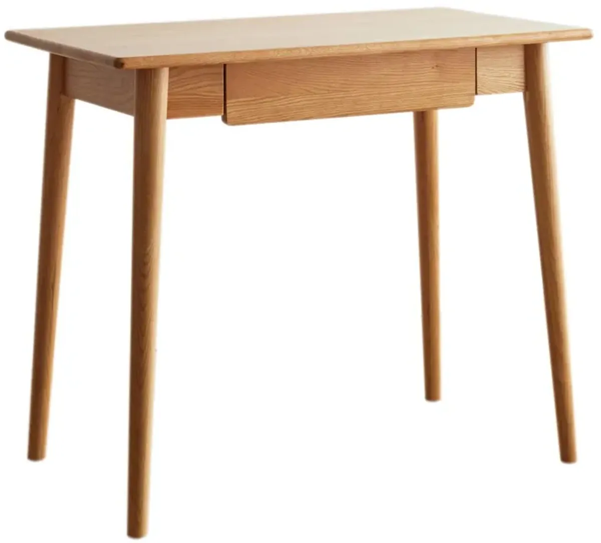 Computer Study, Work Desk Dressing Table Slim With Drawer - Oak Natural