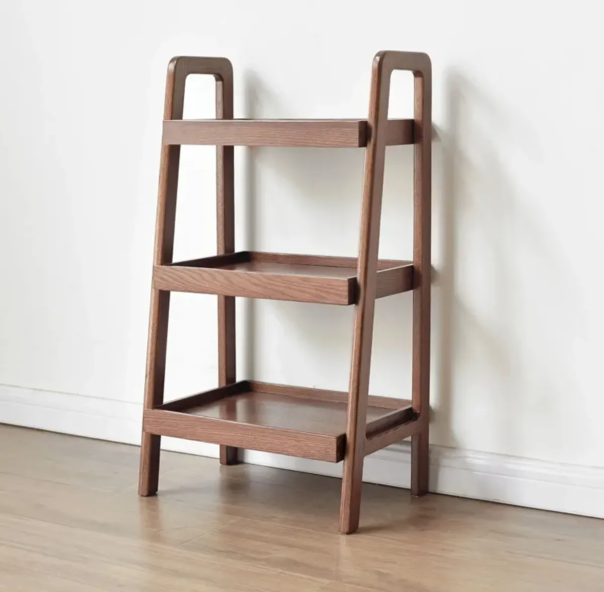 Premium Storage Organizer, 3-Tier Beech Shoe Rack For Entryway, Living Room - Walnut