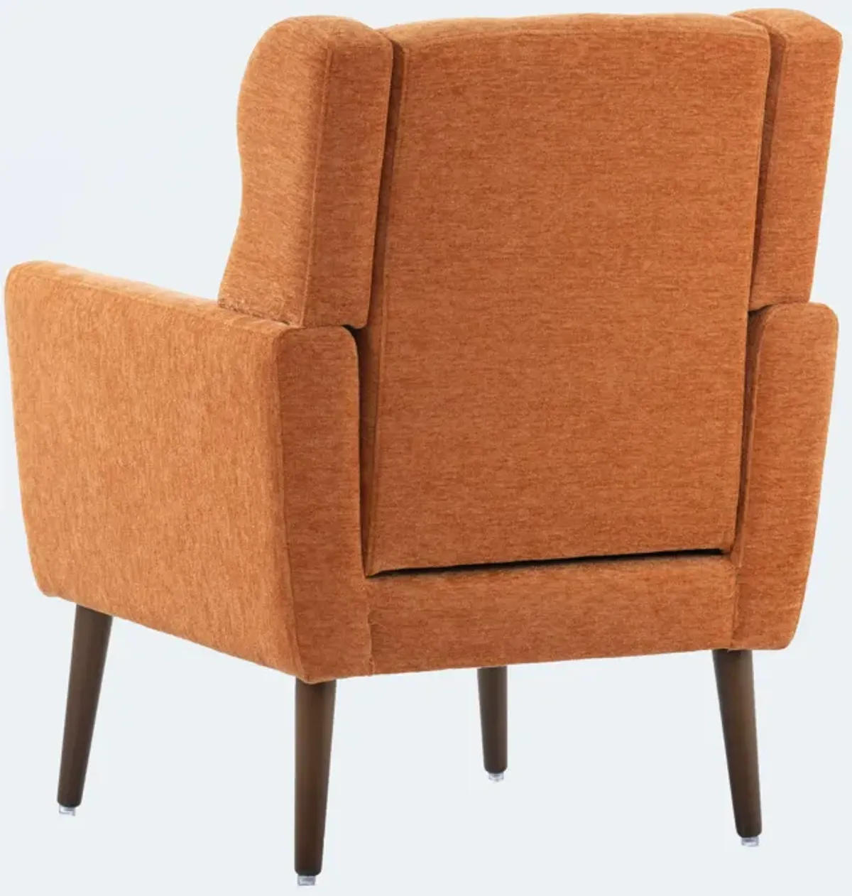 Modern Accent Chair, Chenille Arm Chairs For Living Room, Upholstered Mordern Armchair, Comfy Soft Padded Lounge Chair In Small Space, Bedroom, With Pillow, Solid Wood Leg