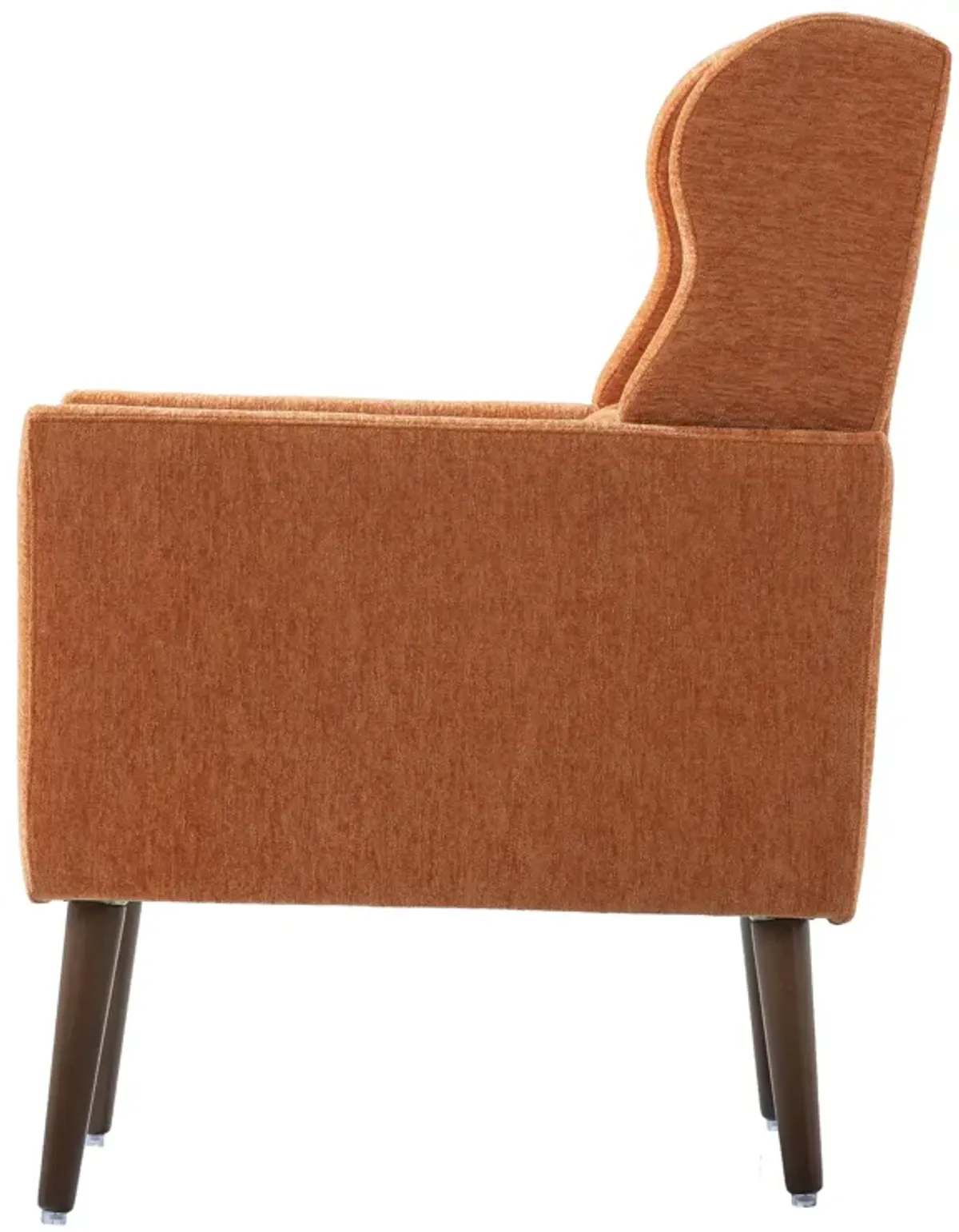 Modern Accent Chair, Chenille Arm Chairs For Living Room, Upholstered Mordern Armchair, Comfy Soft Padded Lounge Chair In Small Space, Bedroom, With Pillow, Solid Wood Leg