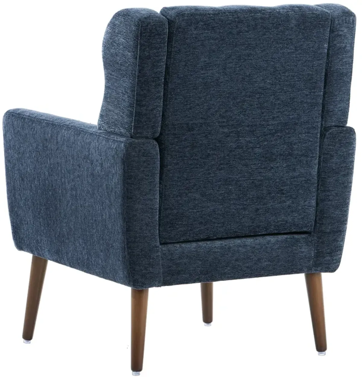 Modern Accent Chair, Chenille Arm Chairs For Living Room, Upholstered Mordern Armchair, Comfy Soft Padded Lounge Chair In Small Space, Bedroom, With Pillow, Solid Wood Leg