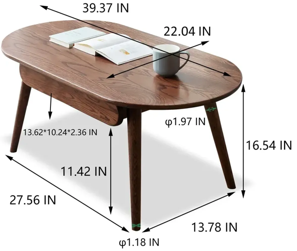 Capsule Centre Low Table With Drawers Coffee Table