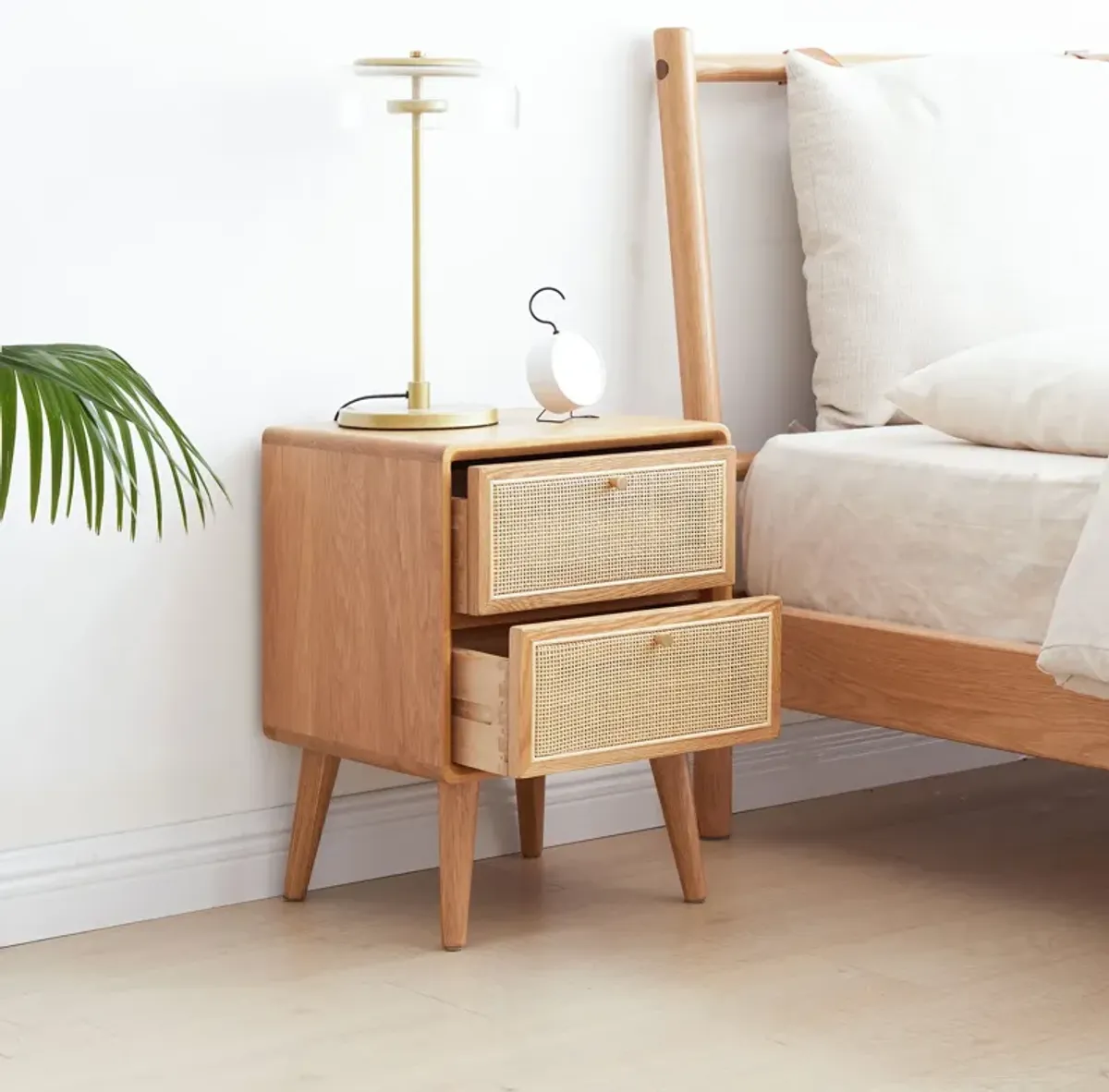 Bedside Cabinet, Modern Simple Nightstands European Beech