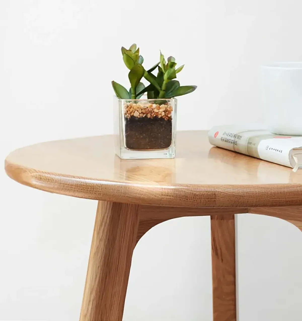 Round Small End Table, Side Table For Bedroom & Balcony