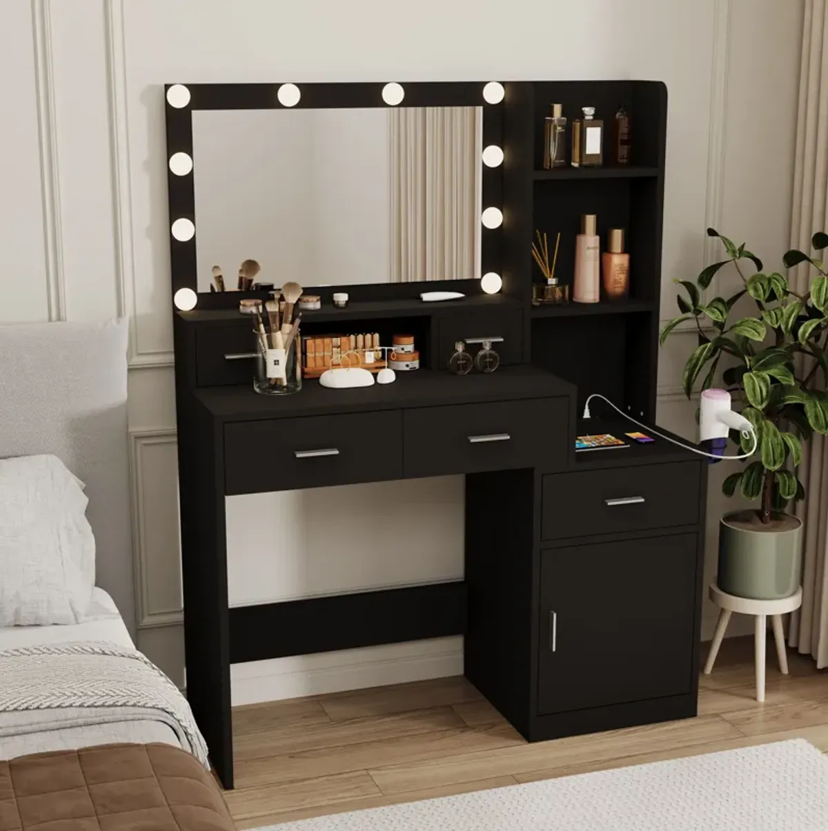 Newly Designed Smart Mirror Dressing Table With Drawers And Storage Cabinet, Dressing Table With Dressing Pad For Bedroom, Dressing Room