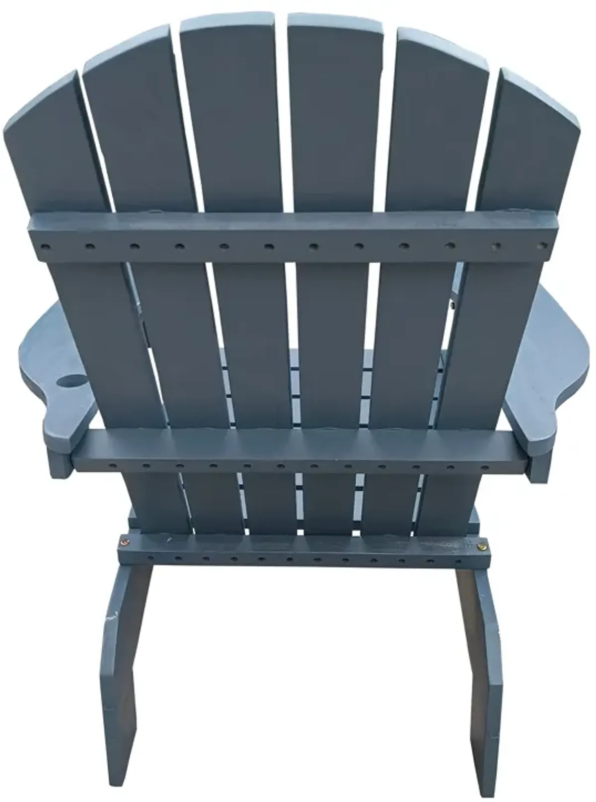 Outdoor Or Indoor Wood Adirondack Chair With An Hole To Hold Umbrella, On The Arm