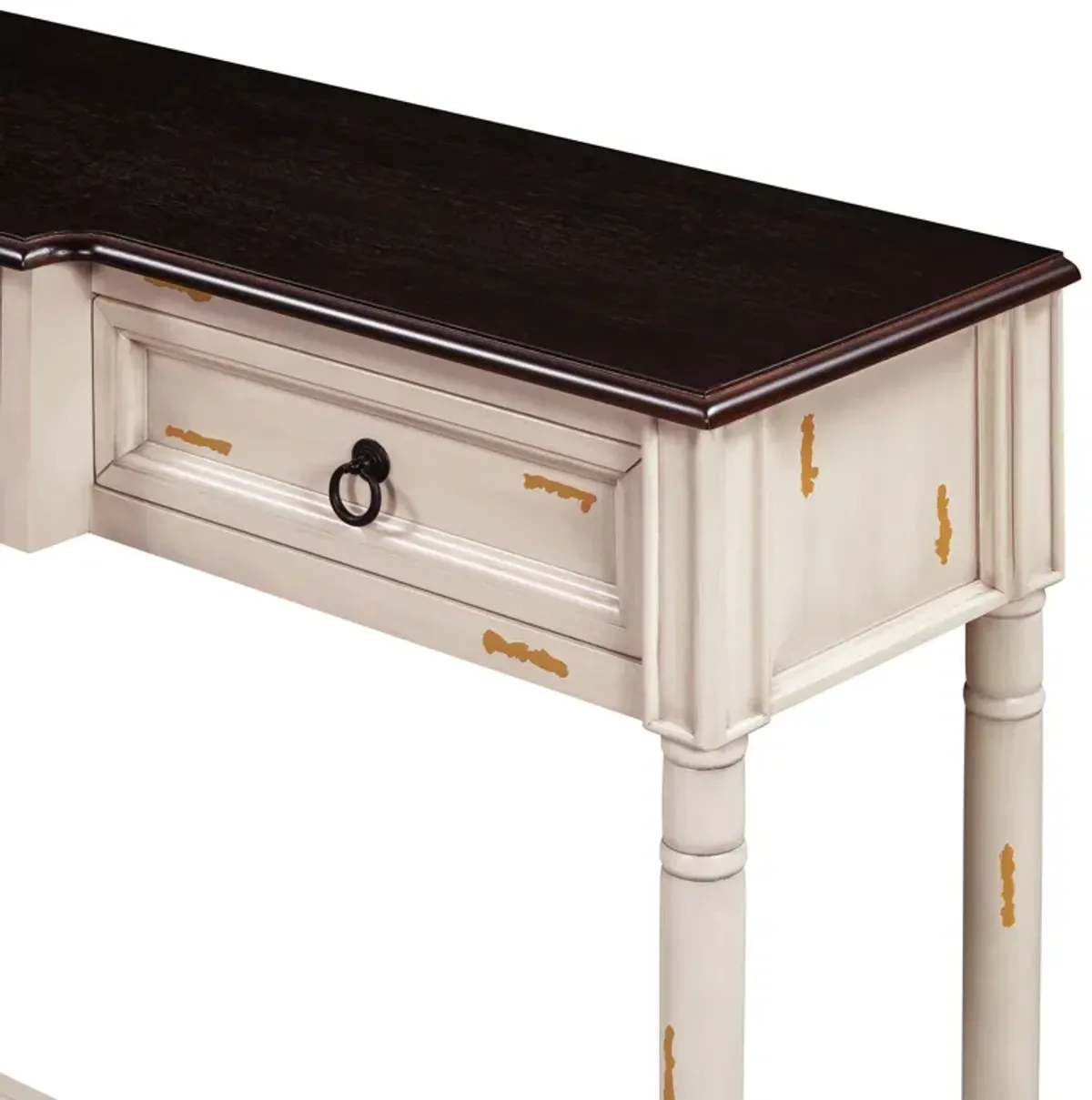 Console Table Sofa Table With Drawers For Entryway With Projecting Drawers And Long Shelf