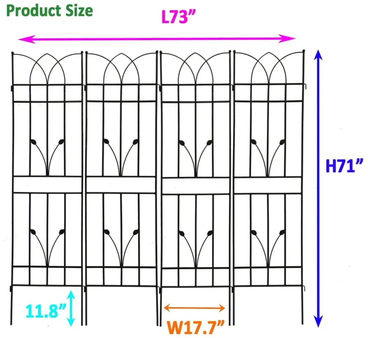 Metal Garden Trellis Rustproof For Climbing Plants Outdoor Flower Support