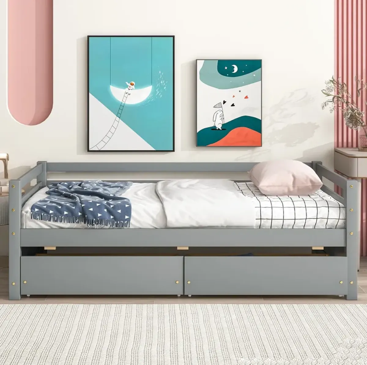 Daybed With 2 Storage Drawers