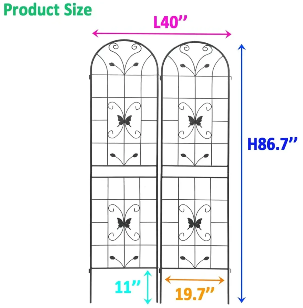 Garden Metal Trellis Rustproof Trellis For Climbing Plants Outdoor Flower Support