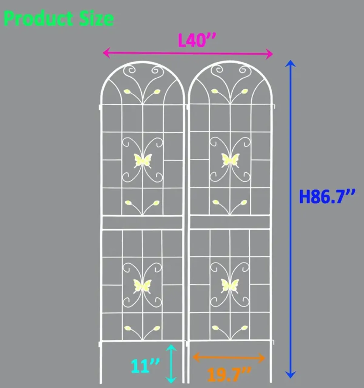 Garden Metal Trellis Rustproof Trellis For Climbing Plants Outdoor Flower Support