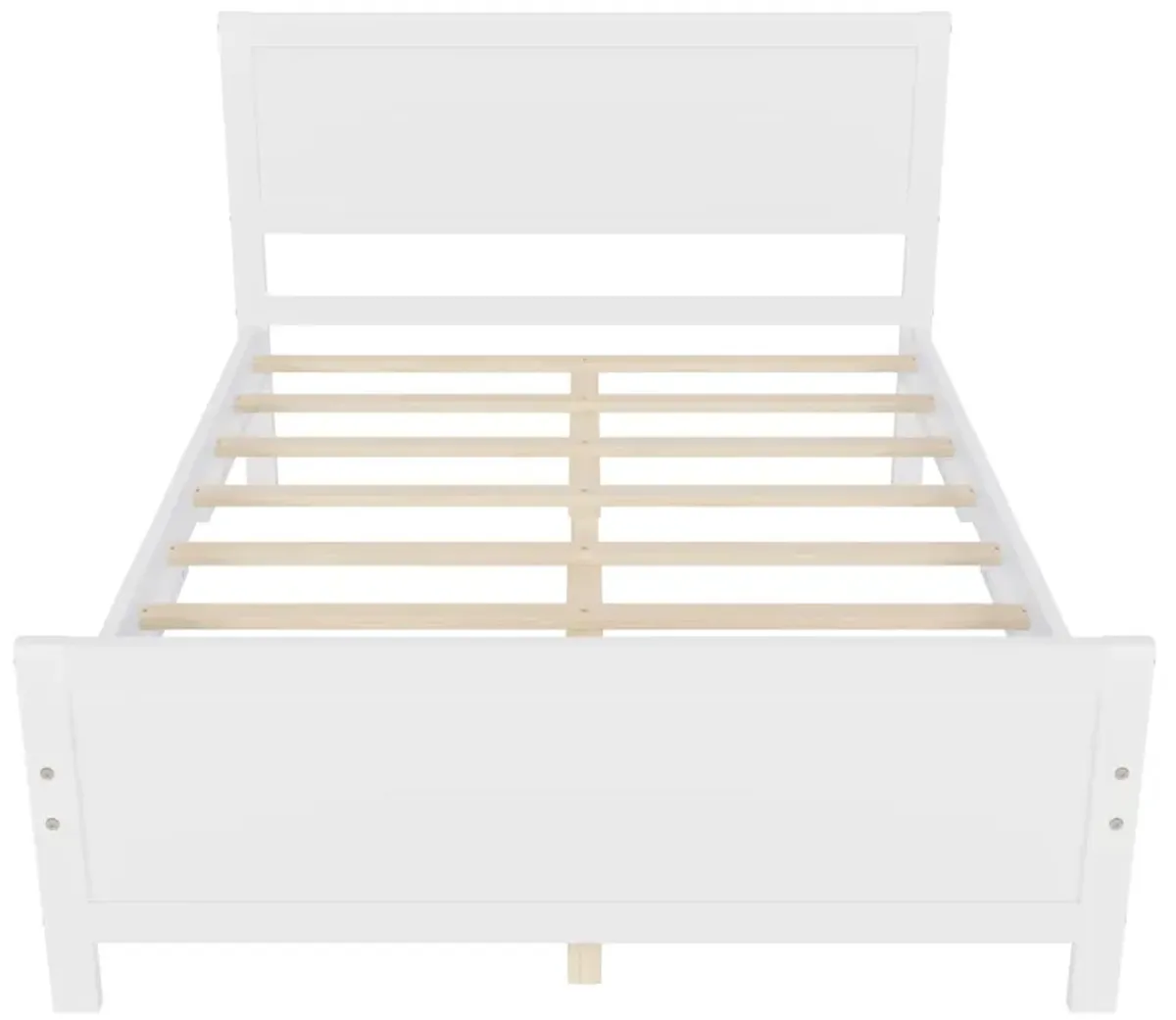 Wood Platform Bed Frame With Headboard, Mattress Foundation With Wood Slat Support, No Box Spring Needed