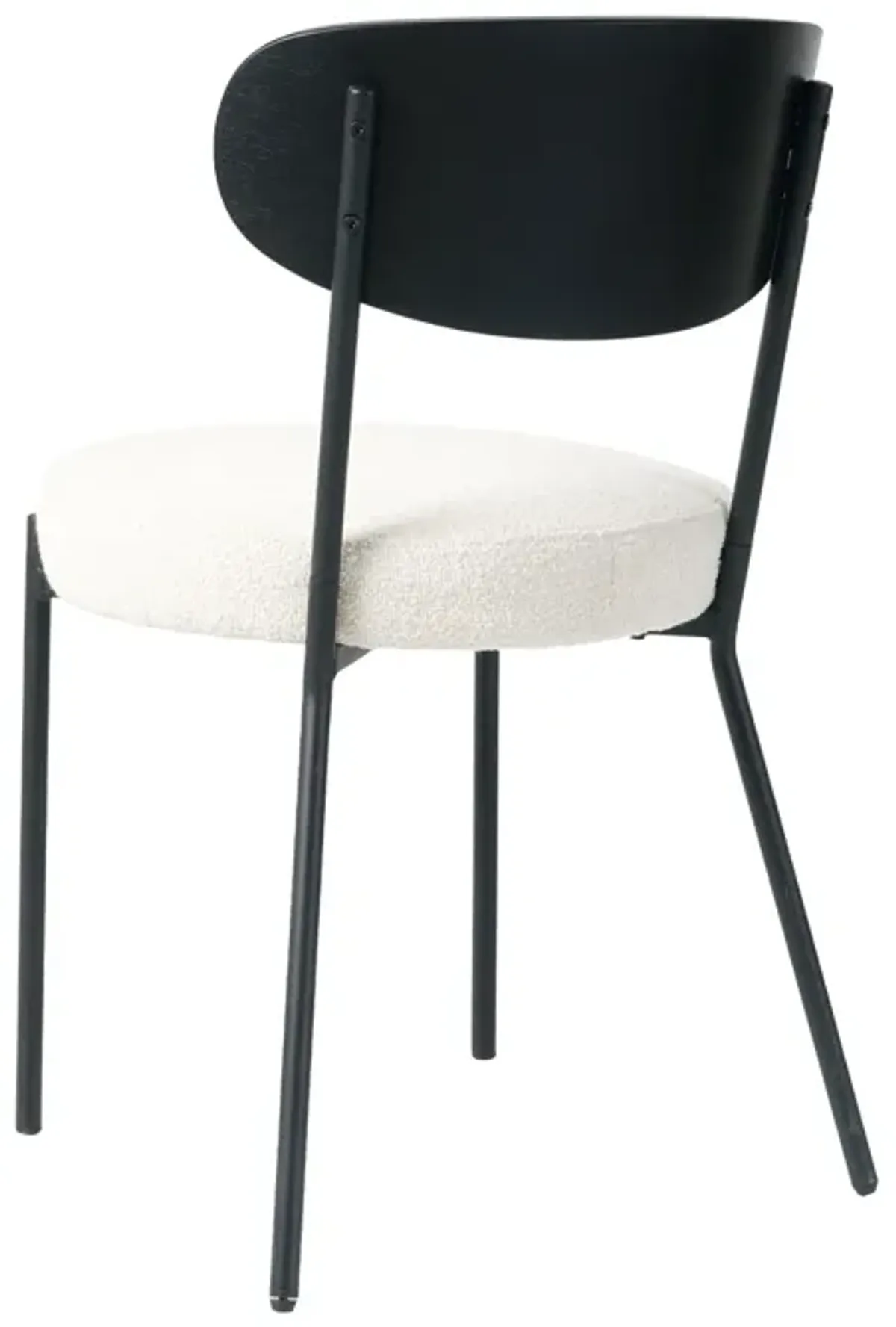 Modern Gray Simple Teddy Velvet Dining Chair Upholstered Chair Family Bedroom Stool Back Dressing, Black Round Table Set, Bentwood Covered With Ash Veneer Chair Back, Chair Metal Leg