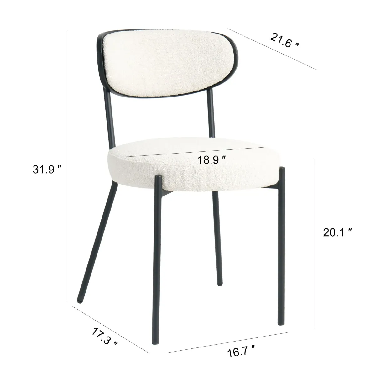 Modern Gray Simple Teddy Velvet Dining Chair Upholstered Chair Family Bedroom Stool Back Dressing, Black Round Table Set, Bentwood Covered With Ash Veneer Chair Back, Chair Metal Leg