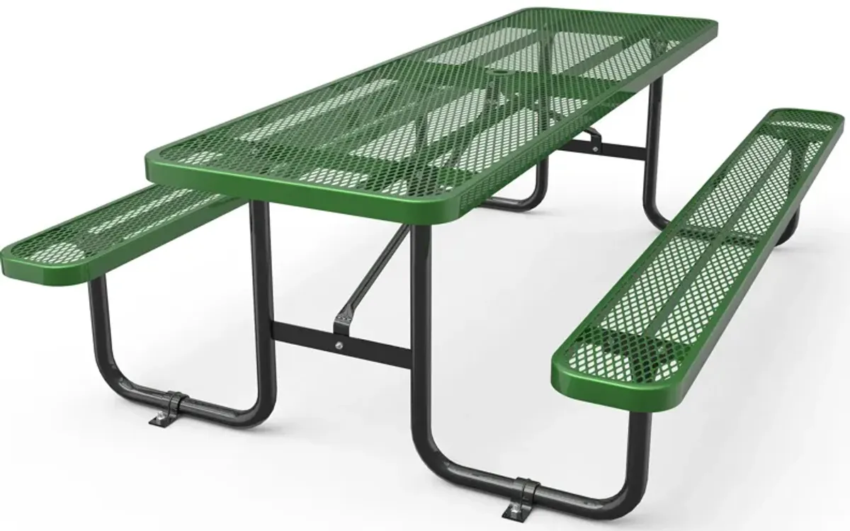 Expanded Metal Rectangular Picnic Table