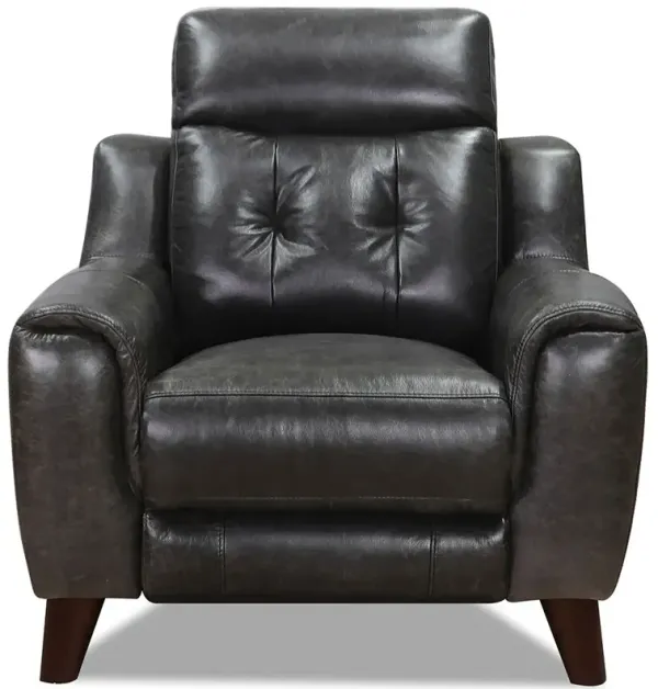 Torino - Power Headrest, Lumbar, Zero Gravity Waxy Pull Up Leather Recliner - Dark Gray