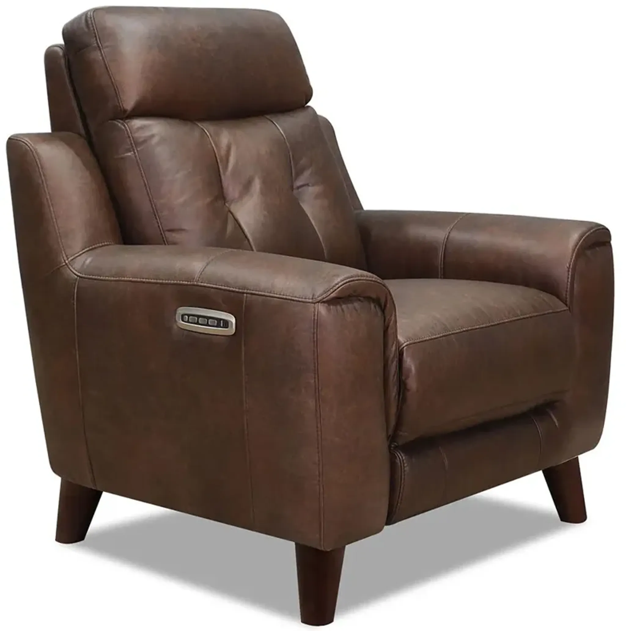 Torino Power Headrest Lumbar Zero Gravity Waxy Pull Up Leather Recliner ...