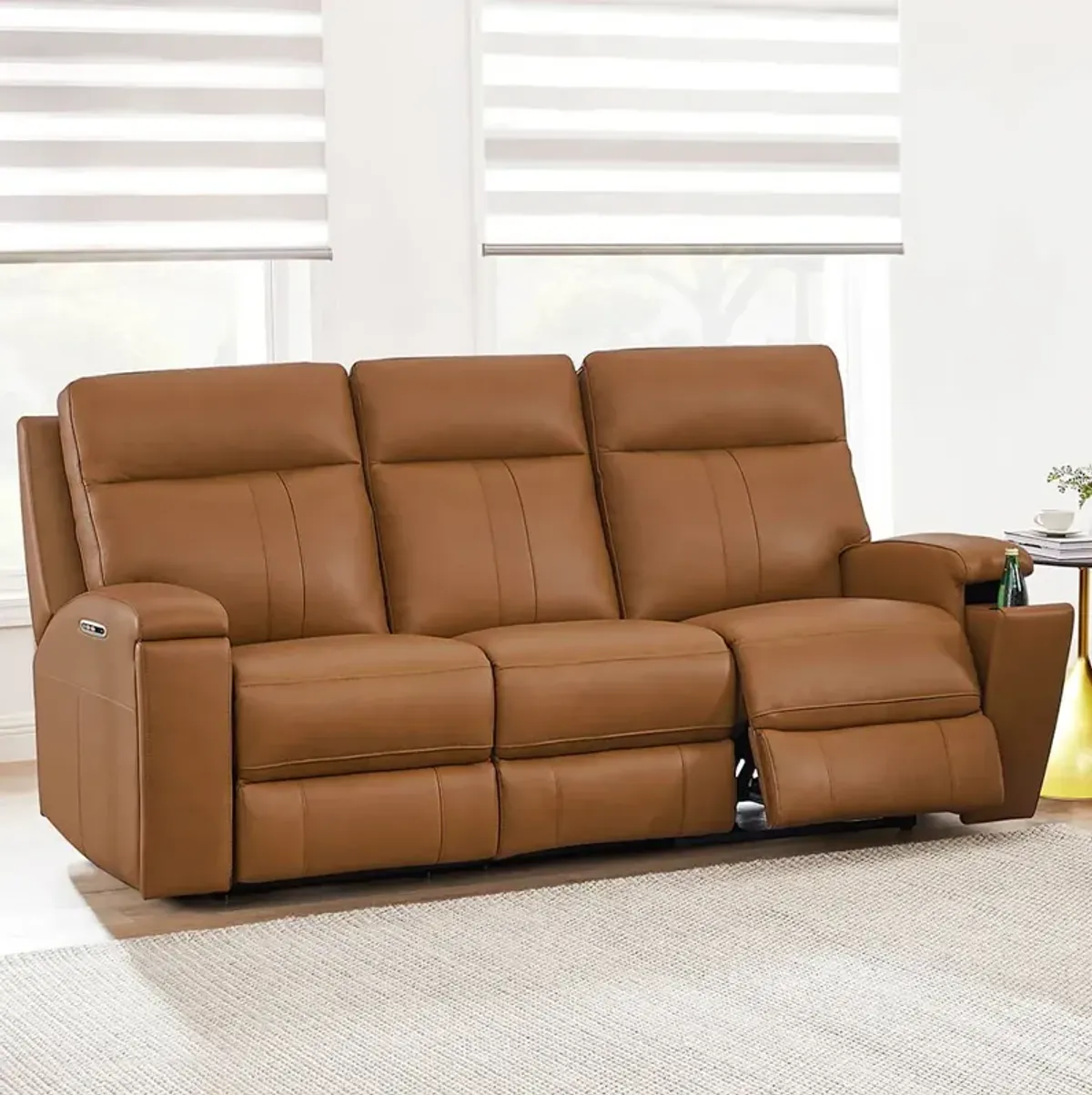 Venice - Power Headrest, Zero Gravity Reclining Sofa - Brown