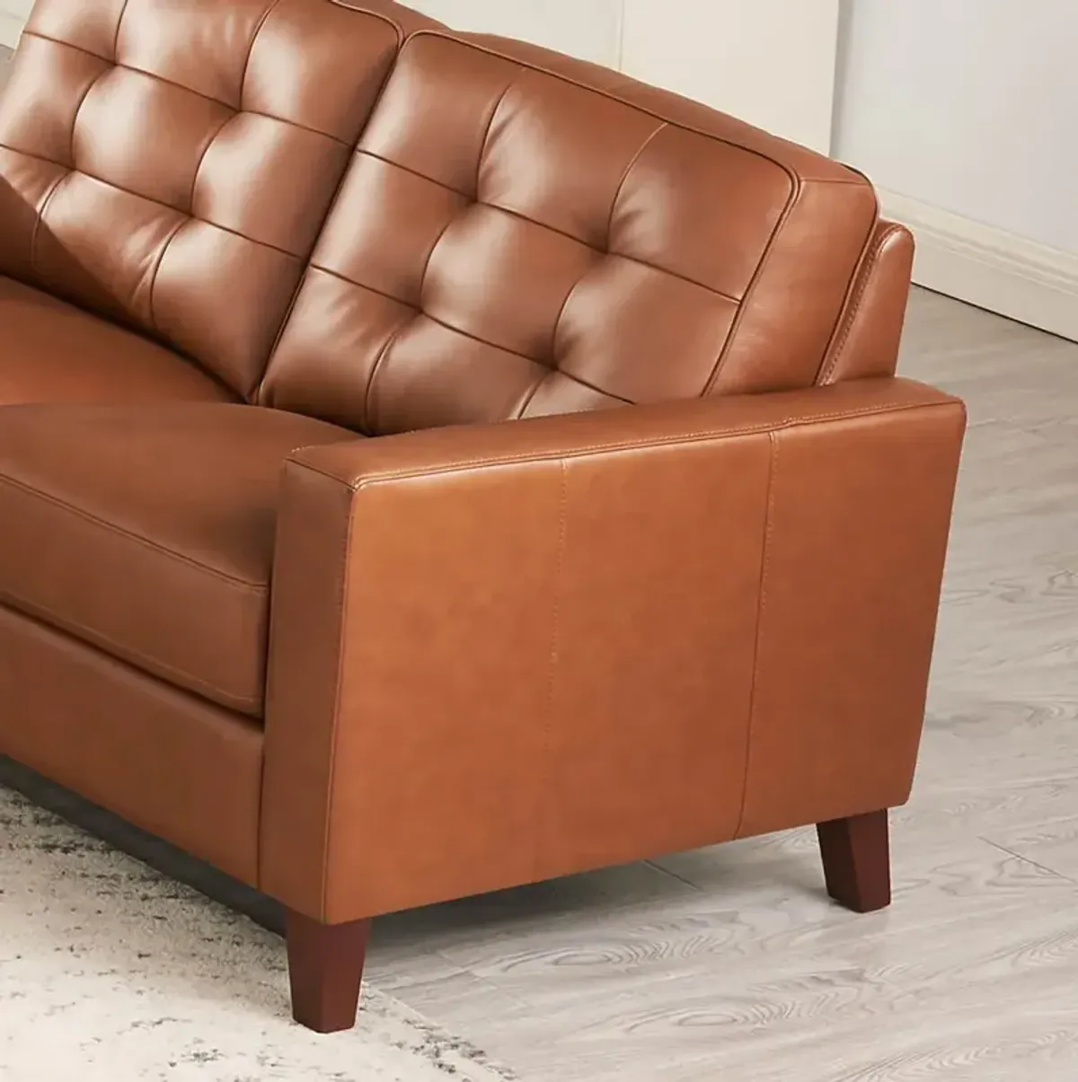 Aiden - Leather Loveseat