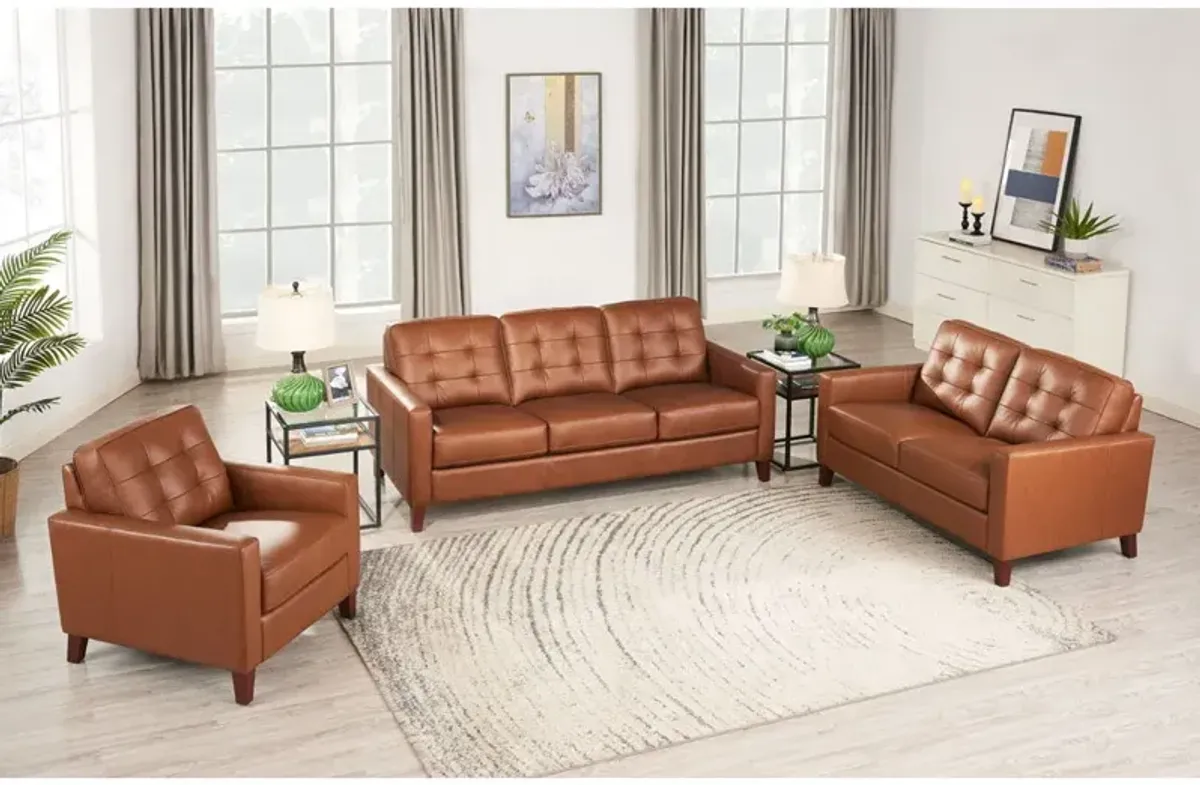 Aiden - Leather Loveseat