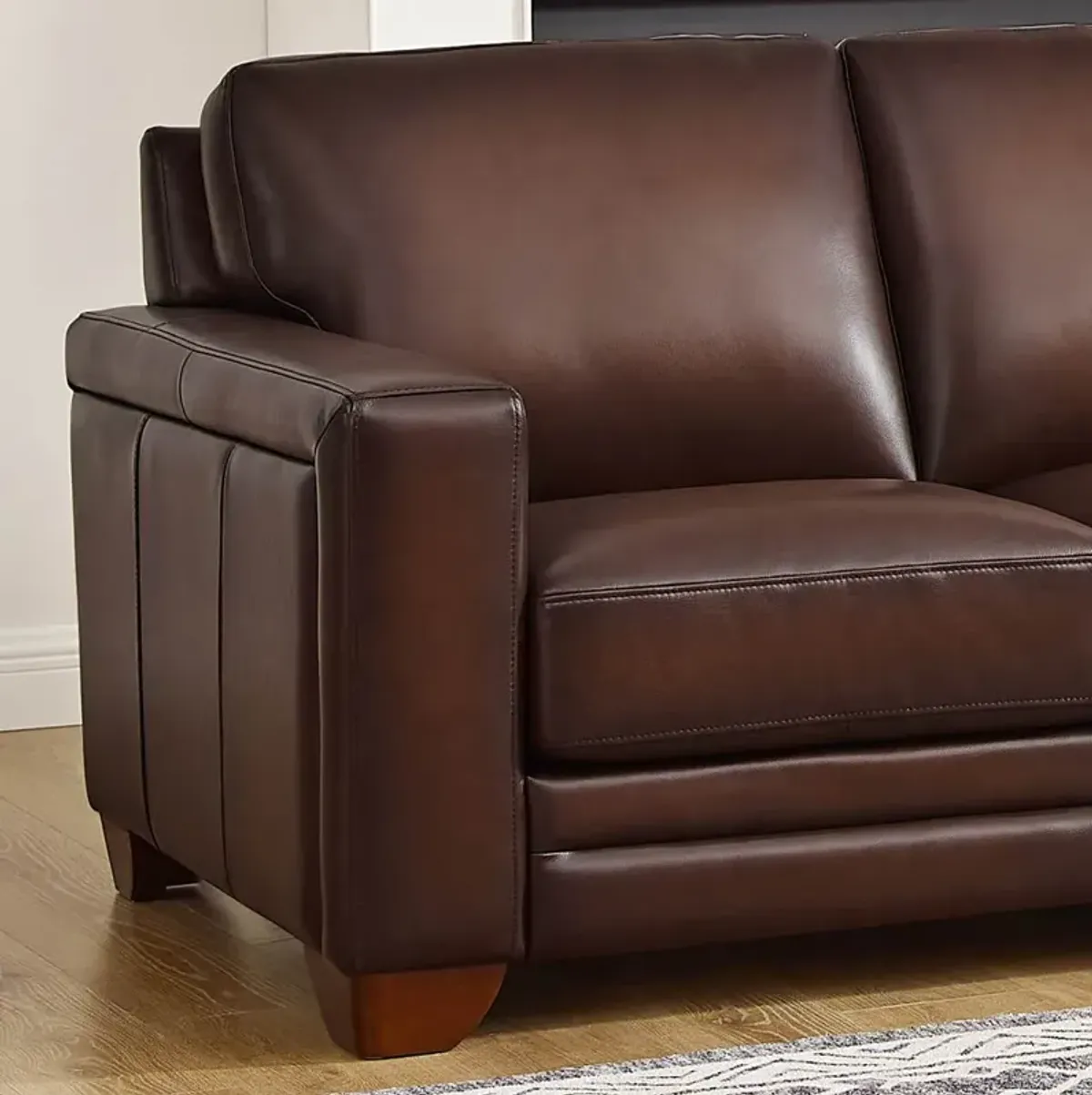 Aiden - Leather Loveseat