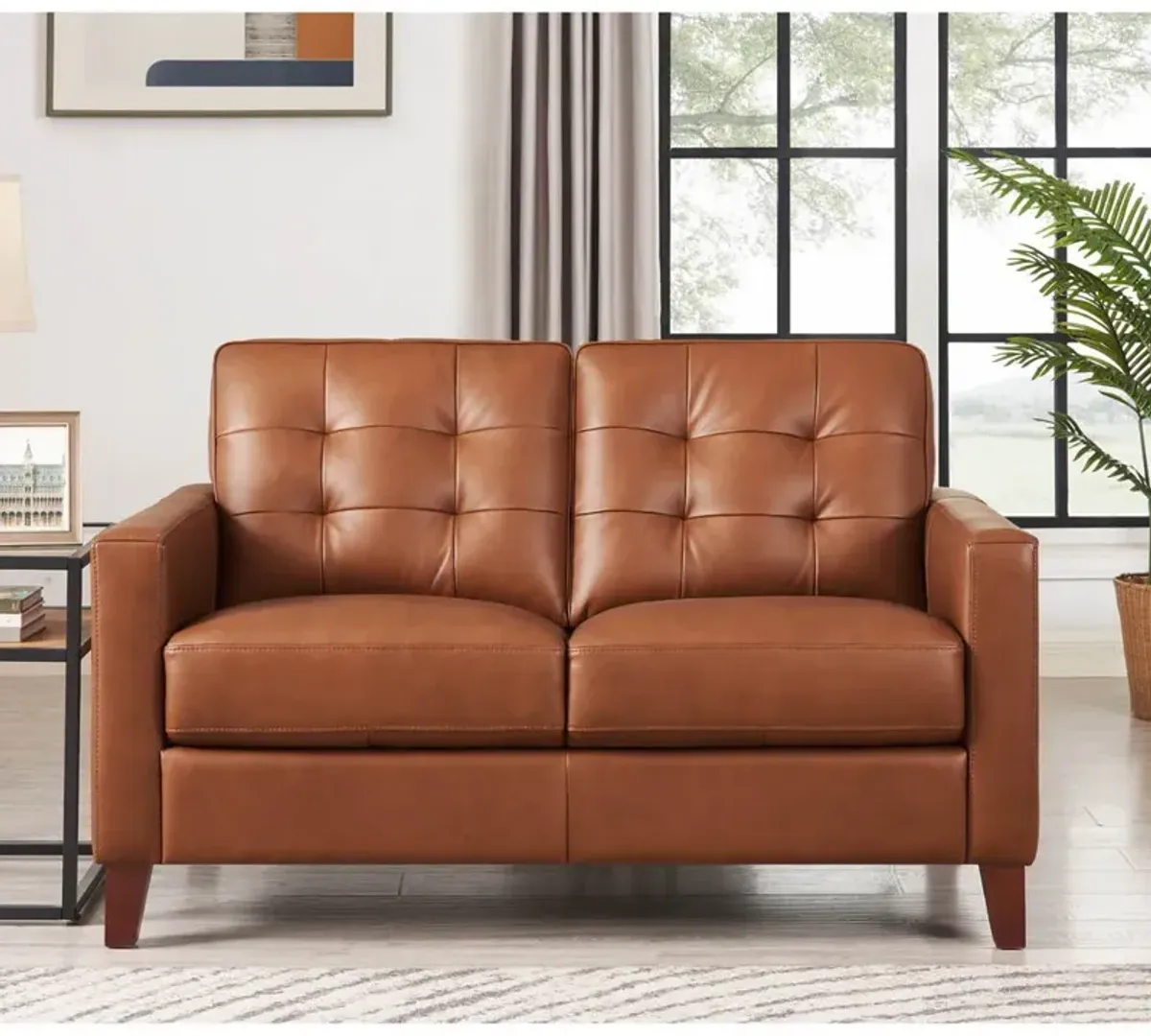 Aiden - Leather Loveseat