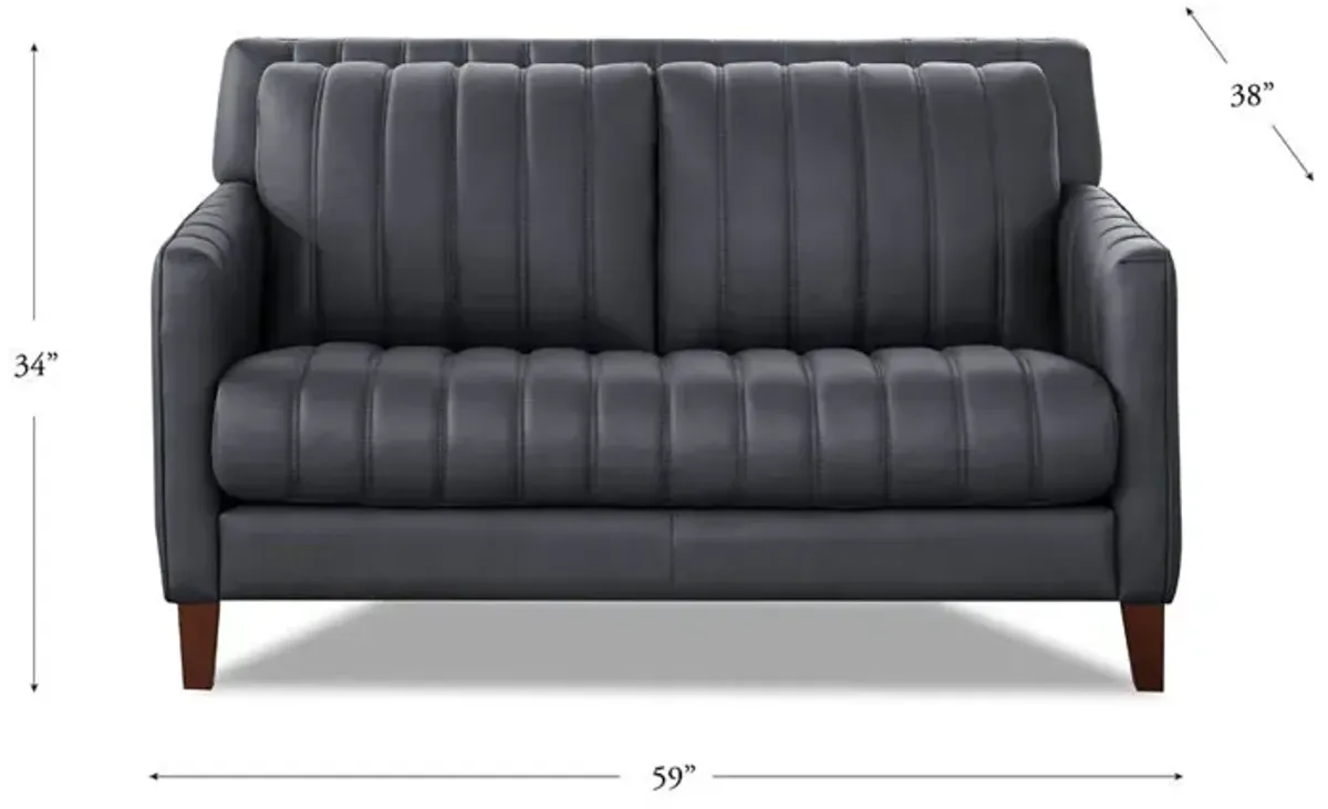 Ennis - Leather Loveseat