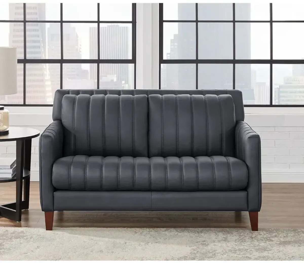 Ennis - Leather Loveseat