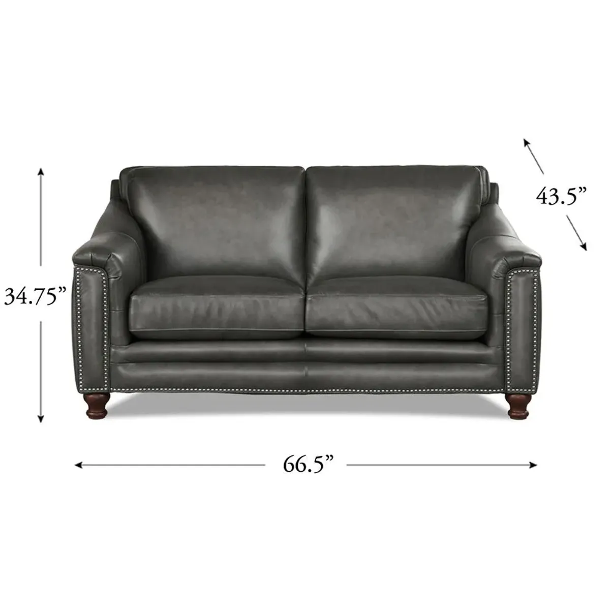 Belfast - Top Grain Leather Loveseat