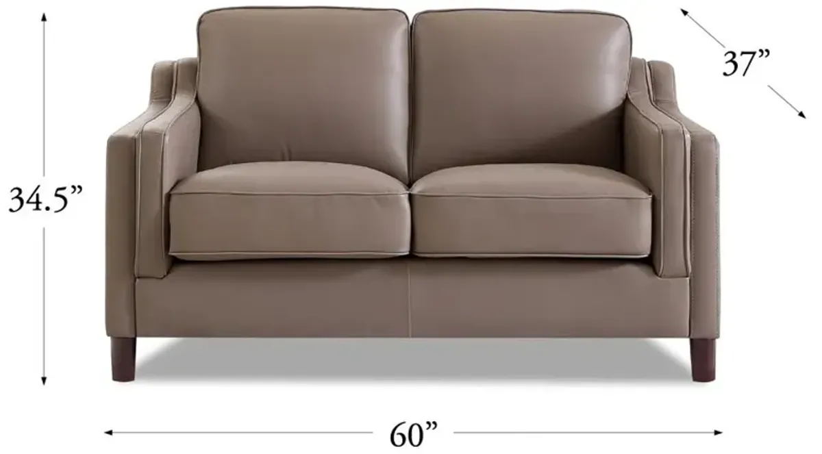 Bella - Top Grain Leather Loveseat