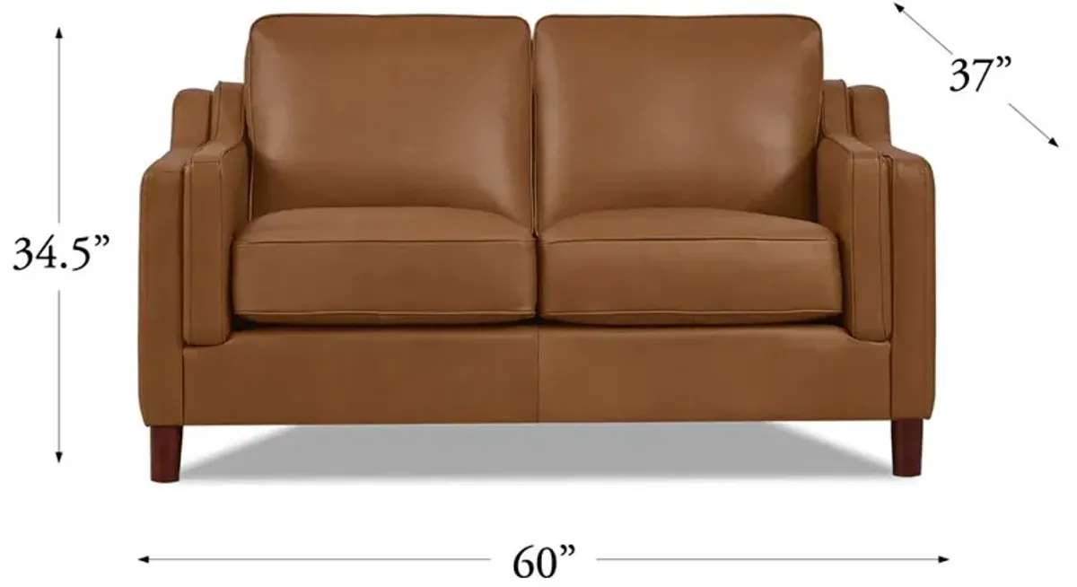 Bella - Top Grain Leather Loveseat