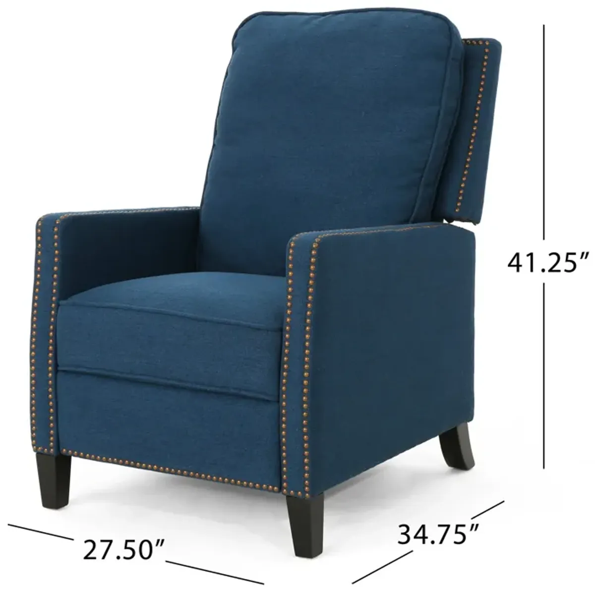 Wide - Standard Recliner Manual - Navy Blue