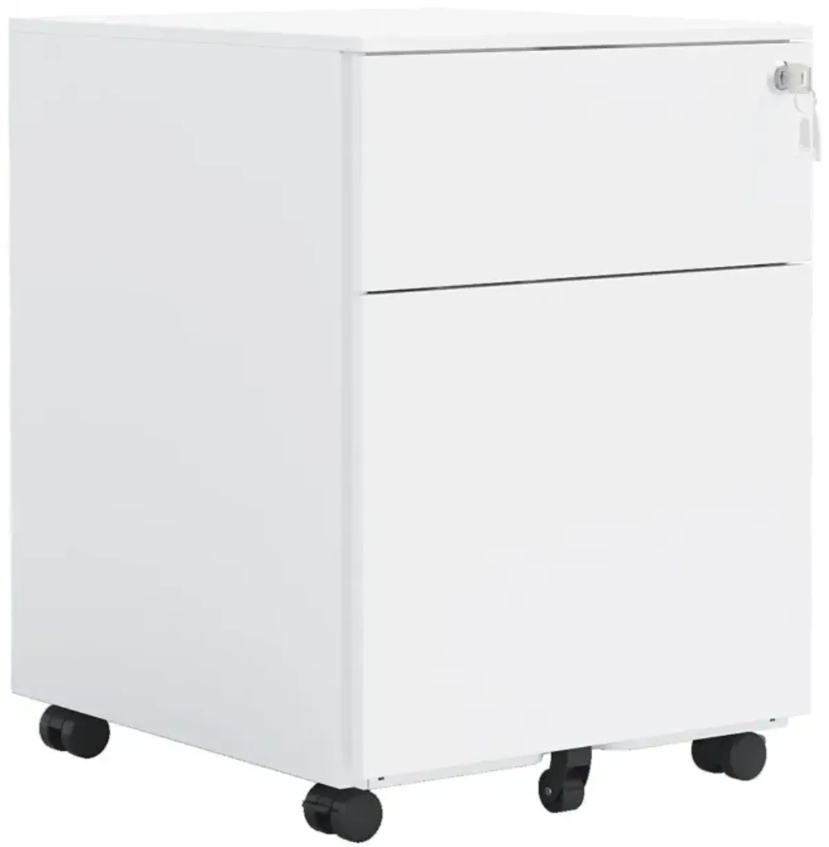 2 Drawer Mobile File Cabinet With Lock Steel File Cabinet For Legal / Letter / A4 / F4 Size / Home / Office Design