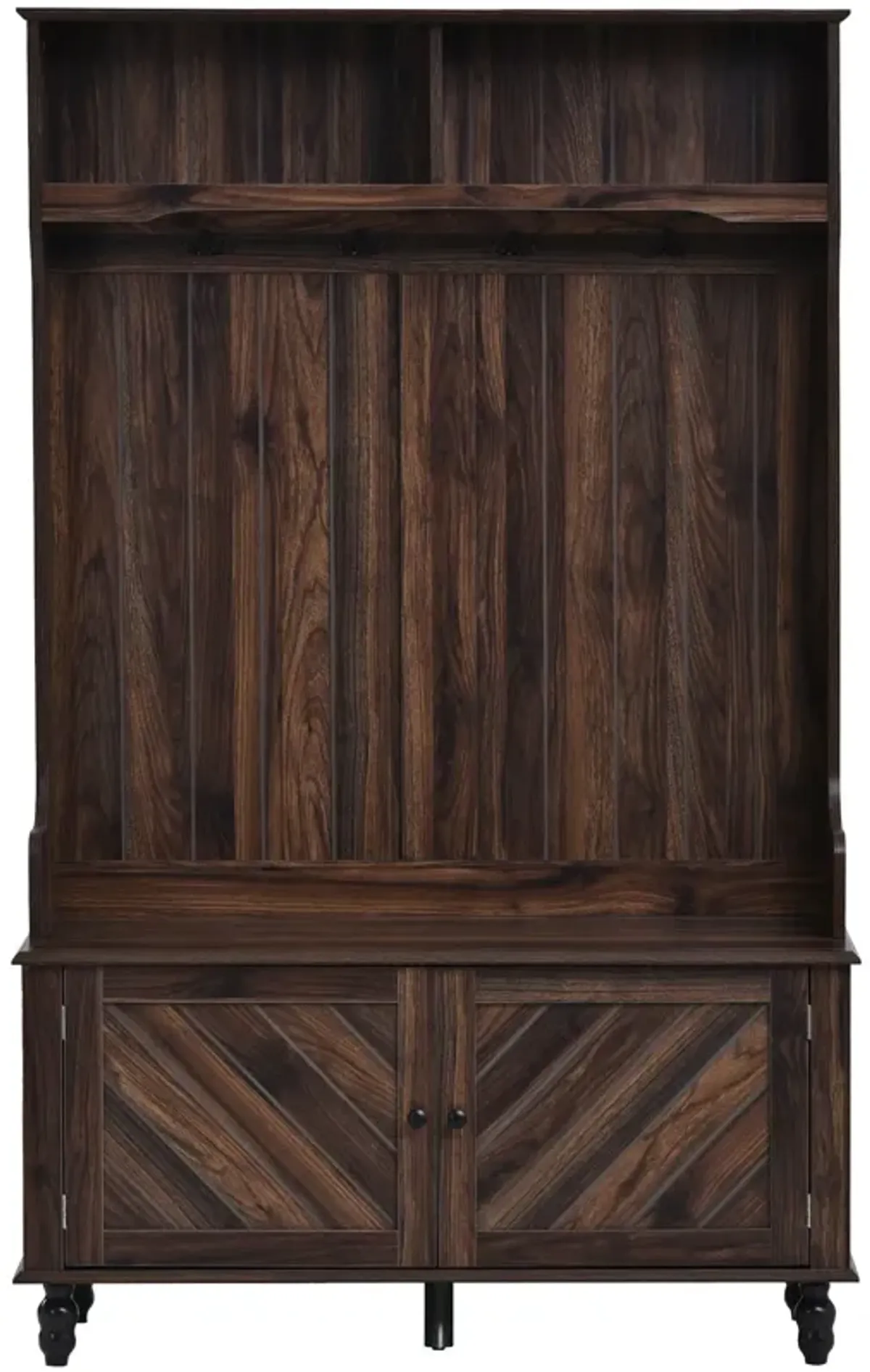 Hall Tree With 4 Hooks, Coat Hanger, Entryway Bench, Storage Bench, 3 In 1 Design, For Entrance, Hallway