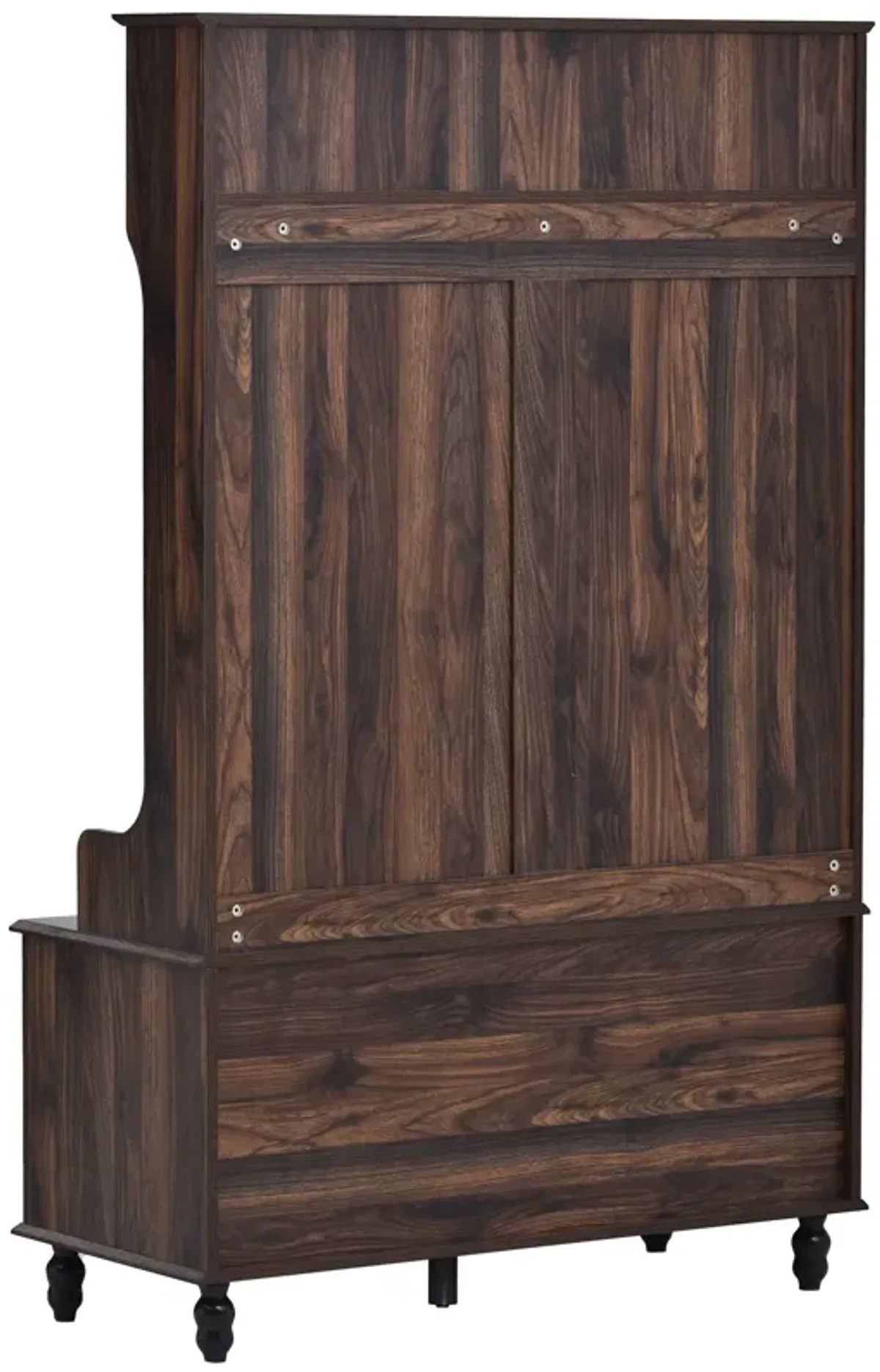 Hall Tree With 4 Hooks, Coat Hanger, Entryway Bench, Storage Bench, 3 In 1 Design, For Entrance, Hallway