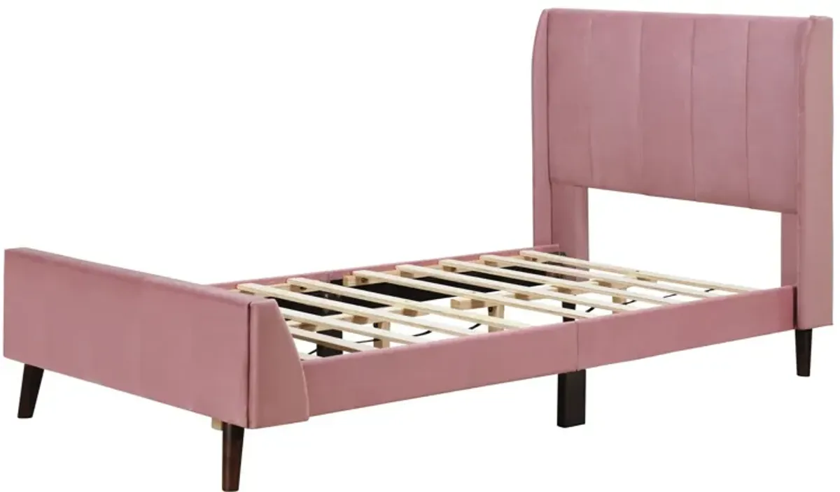 Upholstered Platform Bed Velvet