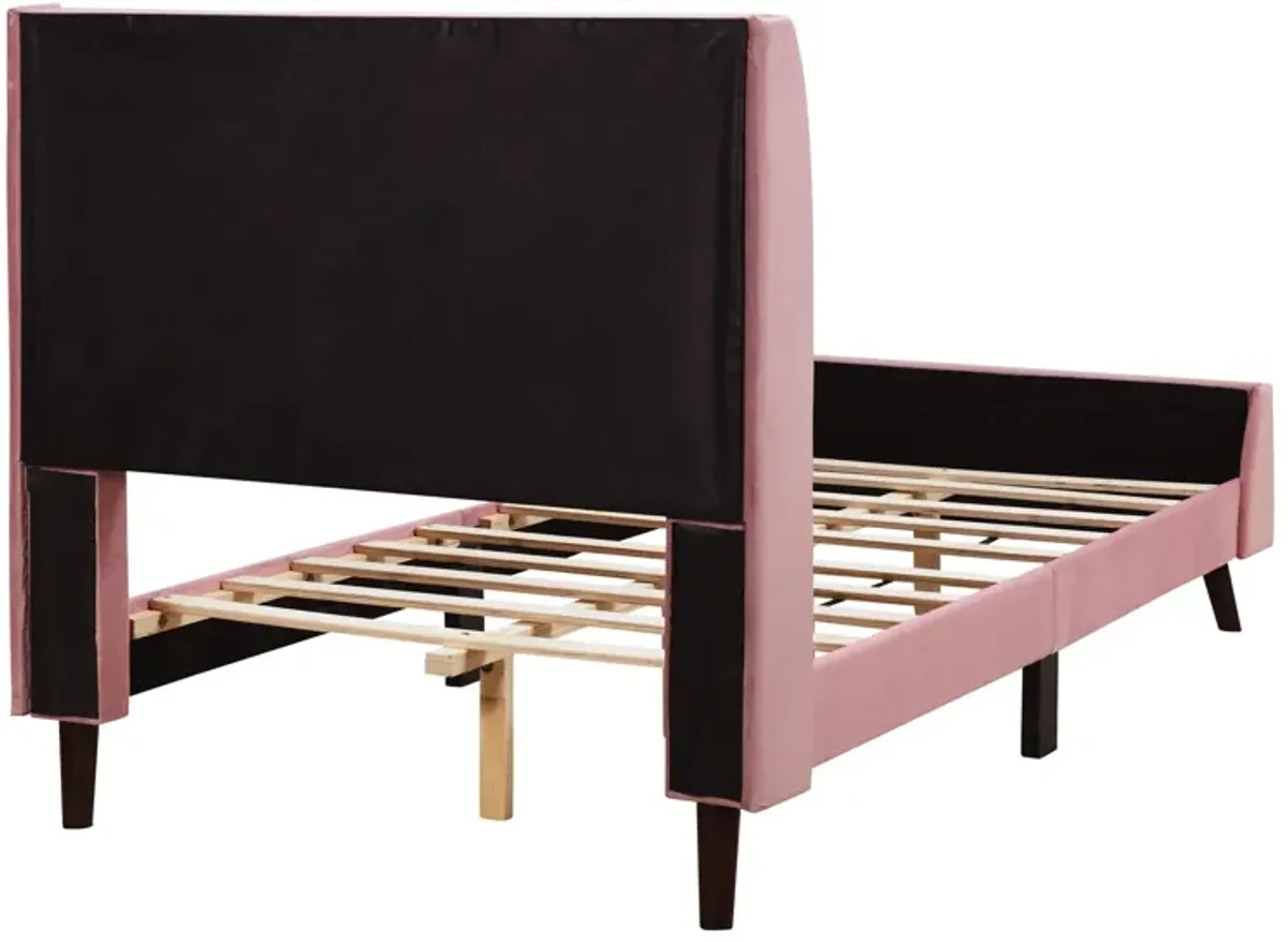 Upholstered Platform Bed Velvet