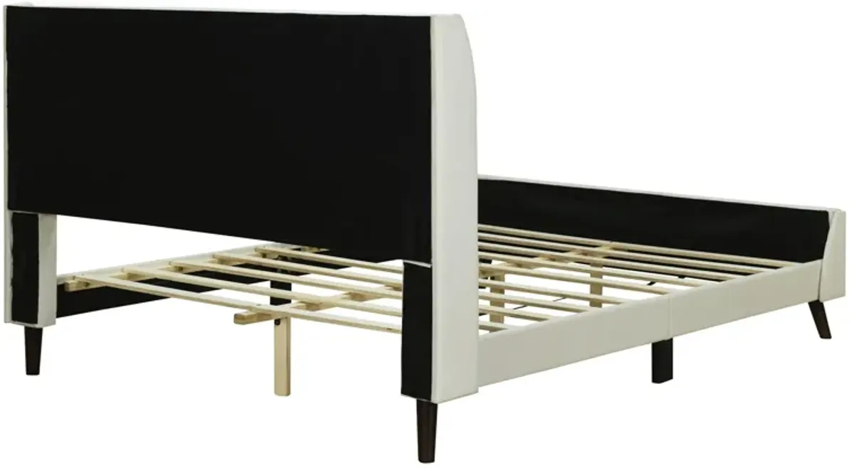 Upholstered Platform Bed, Velvet